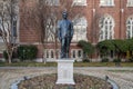 Bronze sculpture of Carl Albert by artist in residence Paul Moore on the campus of the University of Oklahoma in Norman.