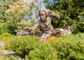 Bronze sculpture of Carolus Linnaeus in the Chicago Botanic Garden, USA Royalty Free Stock Photo