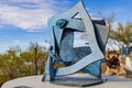 Bronze sculpture display in the famous Taliesin West World Hertiage building