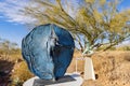 Bronze sculpture display in the famous Taliesin West World Hertiage building