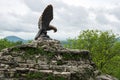 The bronze sculpture of an eagle fighting a snake on a Mashuk mo Royalty Free Stock Photo