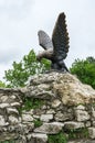 The bronze sculpture of an eagle fighting a snake on a Mashuk mo Royalty Free Stock Photo