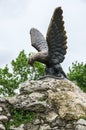 The bronze sculpture of an eagle fighting a snake on a Mashuk mo Royalty Free Stock Photo