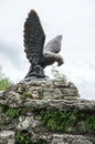 The bronze sculpture of an eagle fighting a snake on a Mashuk mo Royalty Free Stock Photo