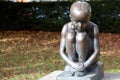 Bronze sculpture of girl