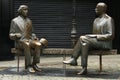 Oscar Wilde & Eduard Vilde on Galway street. Ireland.