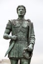 Bronze sculpture of King Perseus of Macedon in downtown Skopje,