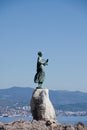 Bronze sculpture of Maiden with Seagull, Croatia Royalty Free Stock Photo