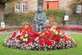 Bronze sculpture in memorial garden