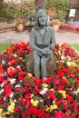 Bronze sculpture in memorial garden