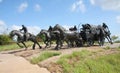 Bronze sculpture in Oklahoma Royalty Free Stock Photo