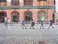 Bronze sculpture The Optimists Orchestra by Yngve Lundell at Sodergatan street