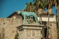 Bronze sculpture of a Roman symbol at Merida