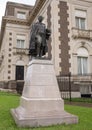 Bronze sculpture of Sam P. Cochran, freemason and community leader, located at the Dallas Scottish Rite Temple.