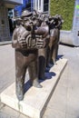 Bronze sculpture of stylized musicians