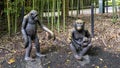 Bronze sculpture titled `Dallas Chimps` by Robert Berry at the Dallas City Zoo.