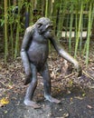 Bronze sculpture titled `Dallas Chimps` by Robert Berry at the Dallas City Zoo.