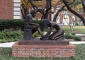 Bronze sculpture titled `Divine Servant` by Max Greiner at the Park Cities Baptist Church in Dallas, Texas.