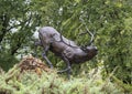 Bronze sculpture titled Wichita Wapiti by Jocelyn Lillpop Russell in Tulsa, Oklahoma.