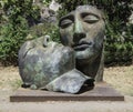 Bronze sculptures by artist Igor Mitoraj at Pompeii ruins Royalty Free Stock Photo