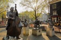 Bronze Sculptures of famous Dutch musicians and singers, located on Elandsgracht close to Prinsengracht canal