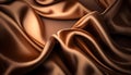 Bronze silk fabric background texture. Luxury satin cloth 3d rendering. Generative Ai