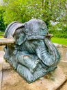 Bronze statue of Asian elephant at jephson gardens Royal Leamington Spa Royalty Free Stock Photo