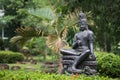 Bronze statue Bodhisattva in the garden