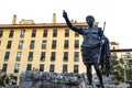 Bronze statue of Caesar Augustus in Zaragoza