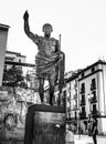 Bronze statue of Caesar Augustus in Zaragoza