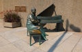 A bronze statue of the Canadian jazz pianist Oscar Peterson, Royalty Free Stock Photo