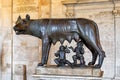 The bronze statue of the Capitoline Wolf in Rome