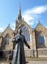 The bronze statue of Cardinal Basil Hume Royalty Free Stock Photo