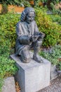 Bronze statue of Carl Nilsson Linnaeus 1707-1778, Swedish botanist, zoologist, and physician, in rose garden at Skansen Open-Air