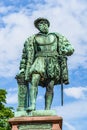 Bronze statue of Christoph Herzog duke of Wurttemberg sculpted by Paul MÃÂ¼ller in 1887 in Stuttgart, Germany Royalty Free Stock Photo