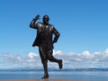 Eric Morecambe statue in Morecambe Bay, Northern England Royalty Free Stock Photo