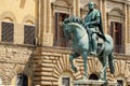 Statue of Cosimo I de Medici at Piazza della Signoria in Florence Royalty Free Stock Photo