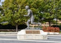 Bronze statue of Doak Walker on Doak Walker Plaza, Southern Methodist University, Dallas, Texas Royalty Free Stock Photo
