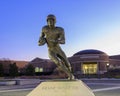 Bronze statue of Doak Walker on Doak Walker Plaza, Southern Methodist University, Dallas, Texas