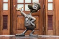 Bronze statue of Donald Duck at the Disney gift shop in Shanghai, China