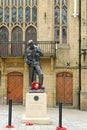 A bronze statue on Market Place in Durham, England