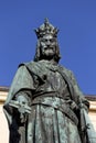 Bronze Statue of the eleventh King of Czech and Roman Emperor Charles IV. in Prague, , Czech Republic Royalty Free Stock Photo