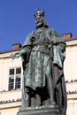 Bronze Statue of the eleventh King of Czech and Roman Emperor Charles IV. in Prague, , Czech Republic Royalty Free Stock Photo