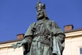 Bronze Statue of the eleventh King of Czech and Roman Emperor Charles IV. in Prague, , Czech Republic Royalty Free Stock Photo