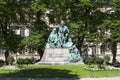 Bronze statue of Elias Lonnrot in Helsinki