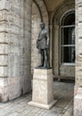 Bronze statue Eotvos Lurand, Budapest, Hungary