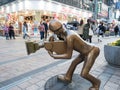 The bronze statue of filmmaker at BIFF square