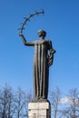 : Bronze statue The First Swallows in Vilnius