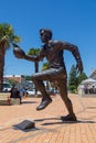 Statue of rugby player Colin Meads in Te Kuiti, New Zealand Royalty Free Stock Photo