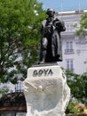 Bronze statue of Francisco de Goya in Madrid, Spain